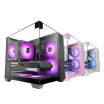 Caixa Micro-ATX Mars Gaming MC-VISIONM Compact Gaming Tempered Glass Rosa - Image 2