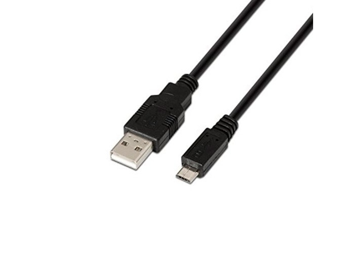 b25140065b1f6c69920a5fa337ef2b7f8efe61b9 Cabo de Dados Aisens (USB A - Mini USB B - 1 m - Preto) - Image 1