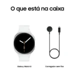 Smartwatch Samsung Galaxy Watch 8 44mm GPS + LTE Prateado - Image 6