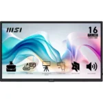 Monitor MSI Pro MP165 E6 15.6" IPS FHD (1920x1080) 4ms (GTG) 60Hz Preto