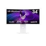 Monitor LG 34" UltraGear 34GX90SA-W OLED WQHD Curvo 240Hz G-Sync (0.03ms) Branco