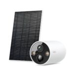 Câmara de Segurança TP-Link Tapo TC85 2K 4MP Outdoor IP66 Security Wi-Fi com Bateria + Painel Solar Tapo A201