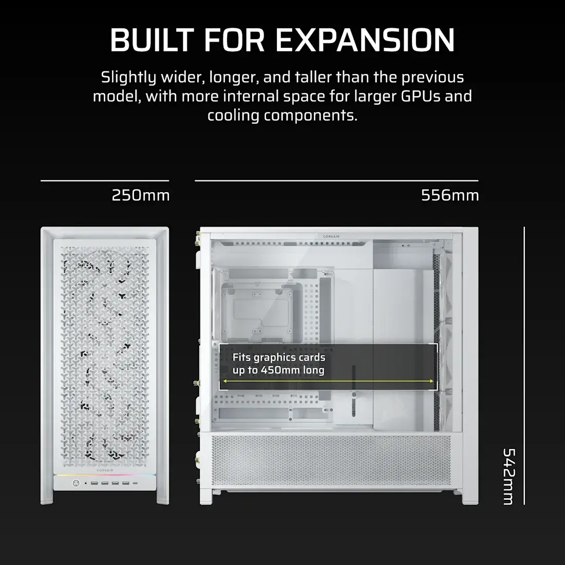 Caixa Extended-ATX Corsair Frame 5000D RS High-Airflow Tempered Glass Branca - Image 4