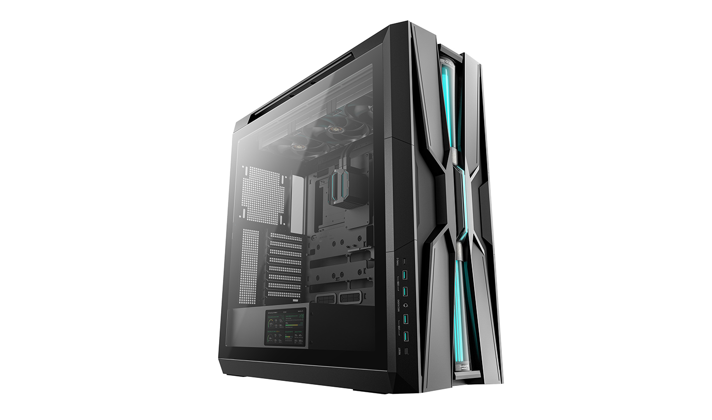 01 (5) Caixa E-ATX DeepCool GENOMA III AIO Integrado de 420 mm LCD de 5,5" Preta - Image 1