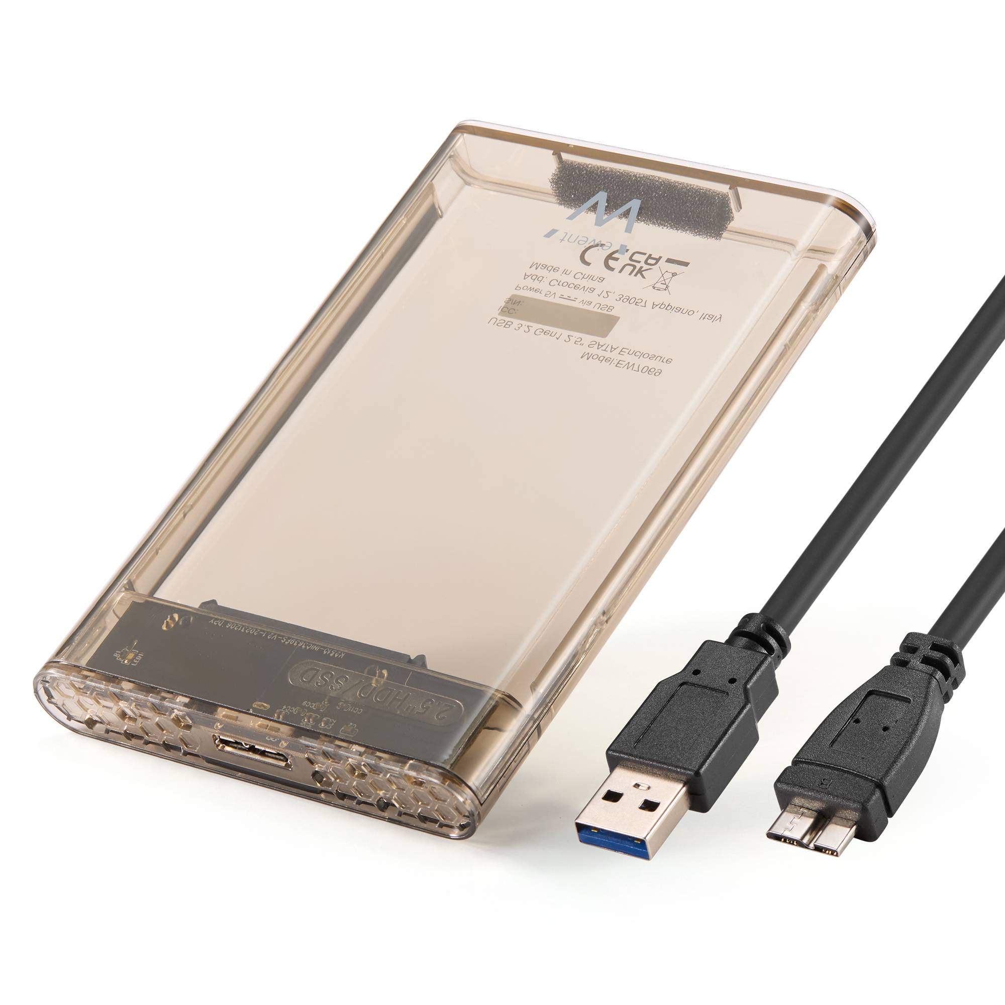 EW7069_imgae_01_25e86b1a_thumbnail_4096 Caixa Externa 2.5" Ewent EW7069 USB-C 3.2 Gen1 (USB 3.0) HDD/SSD Transparente Screwless - Image 1