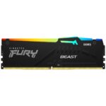 Memória RAM Kingston Fury Beast RGB 32GB (1x32GB) DDR5 5600MHz CL40 Preta (Apenas AMD AM5 e Intel 14ª ou Superior)