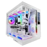 Caixa ATX Mars Gaming MC-MIRAGE ARGB LCD IPS 7.2" Tempered Glass Branca