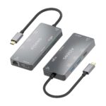 Dock USB Tipo-C Aisens ASUC-9P018-GR/ 2xHDMI/ 3xUSB/ 1xRJ45/ 1xLeitor Cartões/ 1xUSB Tipo-C PD/ Cinzento