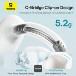 Earbuds Baseus Bowie MC1 Open-Ear Ear Clip Wireless Brancos - Image 2