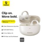 Earbuds Baseus Bowie MC1 Open-Ear Ear Clip Wireless Brancos - Image 3
