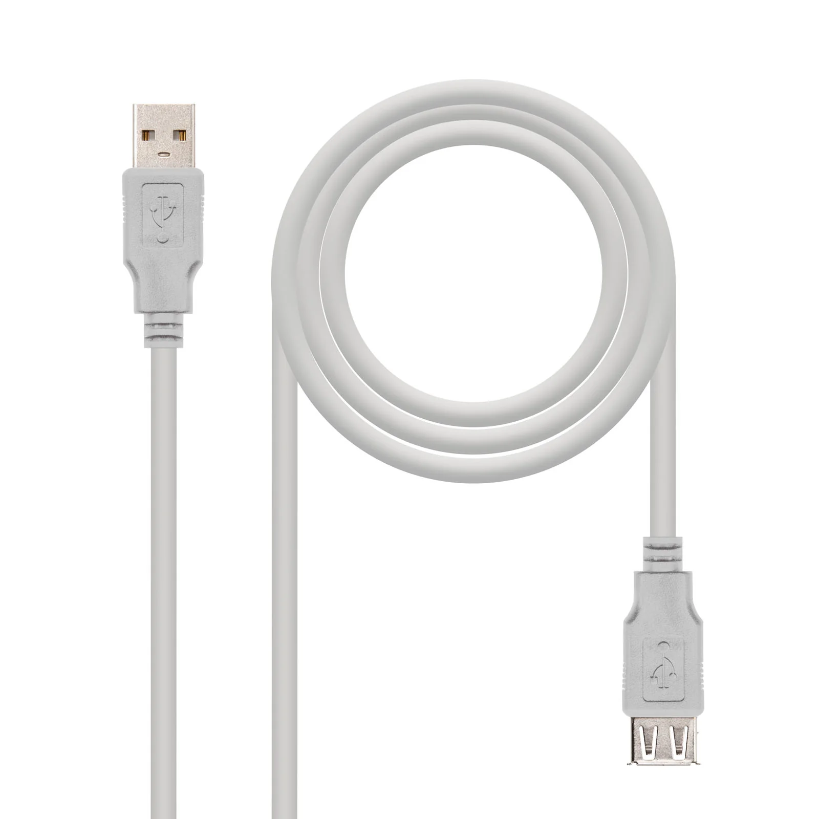 nanocable-10010204-cabo-usb-usb-20-3-m-usb-a-bege-1 Cabo USB 2.0 Nanocable USB-A M/F 3 M Bege - Image 1