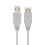 Cabo USB 2.0 Nanocable USB-A M/F 3 M Bege - Image 2