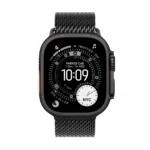 Apple Watch Ultra 3 GPS + Cellular 49mm Titânio Preto c/ Bracelete Loop Milanesa Titânio Preto - L