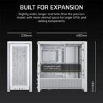 Caixa Extended-ATX Corsair Modular Frame 4000D RS Tempered Glass Branca - Image 4