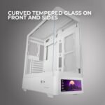 Caixa ATX Mars Gaming MC-LCDPRO LCD IPS 7.2" Tempered Glass Branca - Image 4