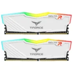 Memória Ram UDIMM TEAMGROUP T-Force Delta RGB 16GB (2x8GB) DDR4 3600MHz CL18 Branca