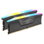 Memória Ram DDR5 Pack 2x 32GB (64GB) Corsair CL40 6000Mhz Vengeance RGB Preta