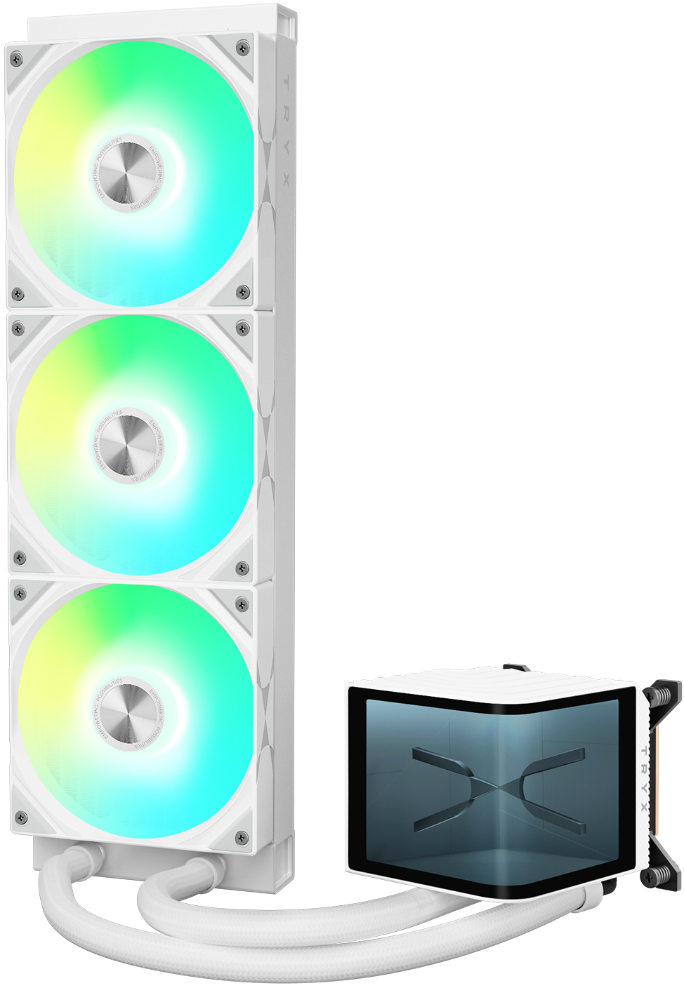 water-cooler-cpu-tryx-panorama-upgraded-360-argb-1 Water Cooler CPU TRYX Panorama Upgraded 360 ARGB Branco - Image 1
