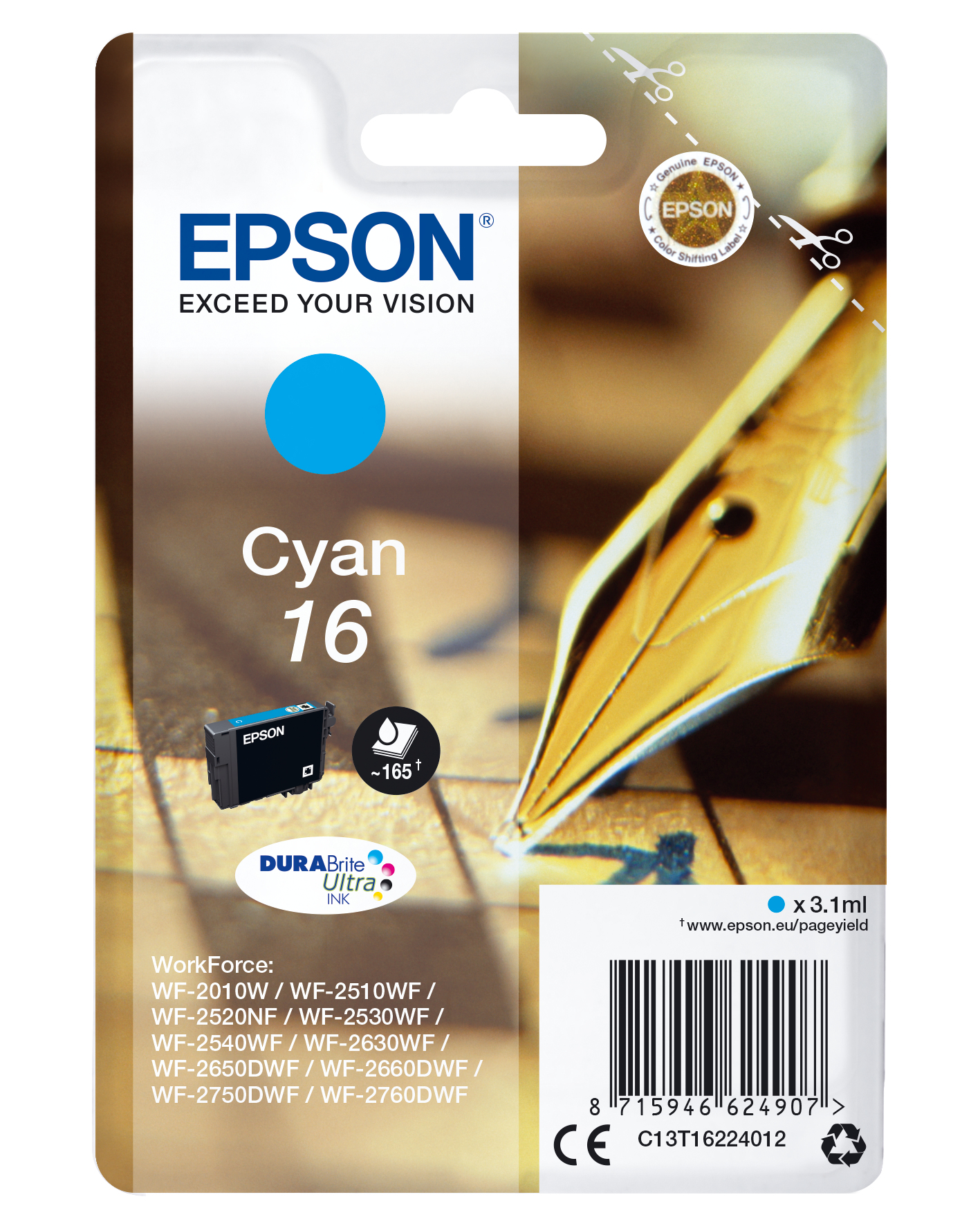 tinteiro-epson-c13t16224012-1 Tinteiro Epson C13T16224012 - Image 1