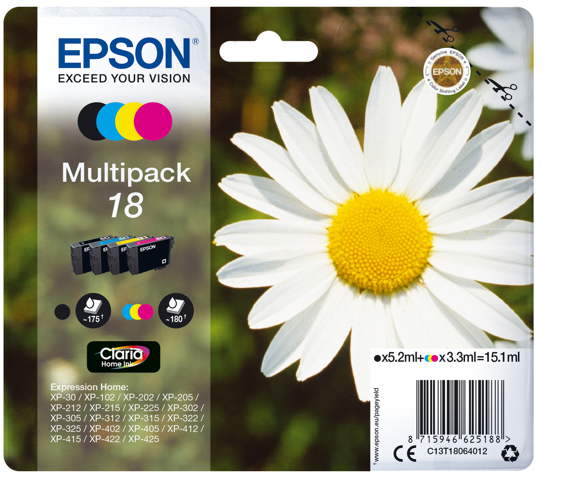 tinteiro-epson-c13t18064012-1 Tinteiro Epson C13T18064012 - Image 1