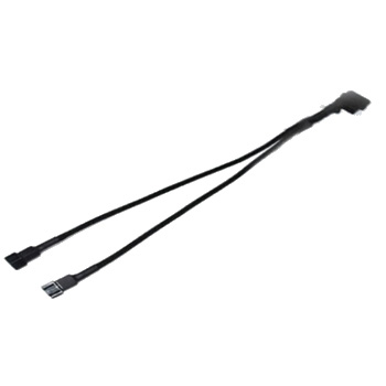 Cabo Y Para Fan 4P(FEMEA) 4P(MACHO)+3P(MACHO), 25CM Preto