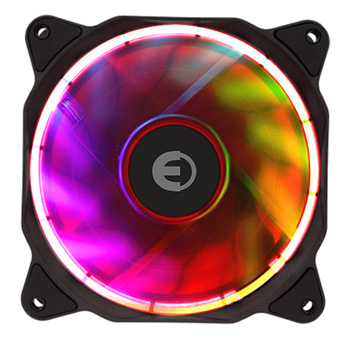 Rainbow Fan RGB Ring LED 120MM Ficha 3PIN+4PIN White