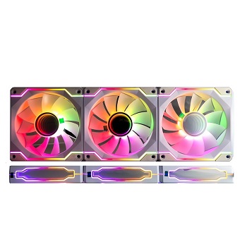 Slayer Fan 3X 120 Infinity ARGB Mirror White Reverse Block Pass-through