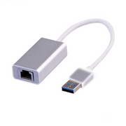Adaptador USB 3.0 Rj45 Gigabit 10/100/1000MBPS Lan, Preto, 0.25m.